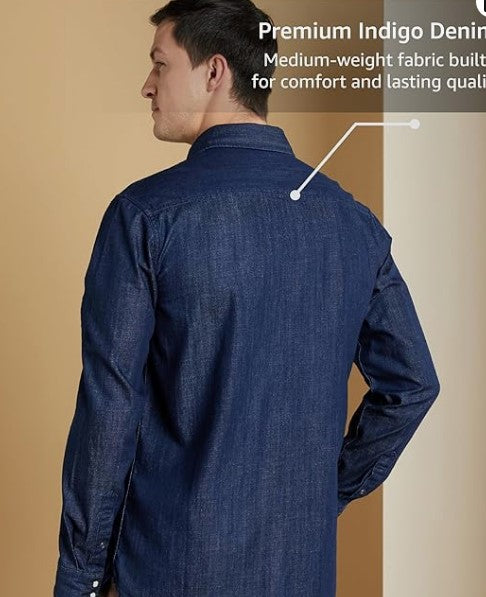 Symbol Premium Men's Casual Cotton Denim Shirt