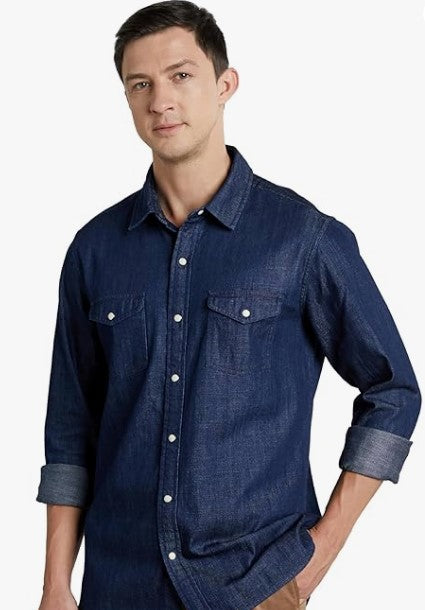 Symbol Premium Men's Casual Cotton Denim Shirt