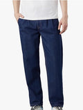 Symbol Men's Pleated Baggy Fit Cotton Jeans