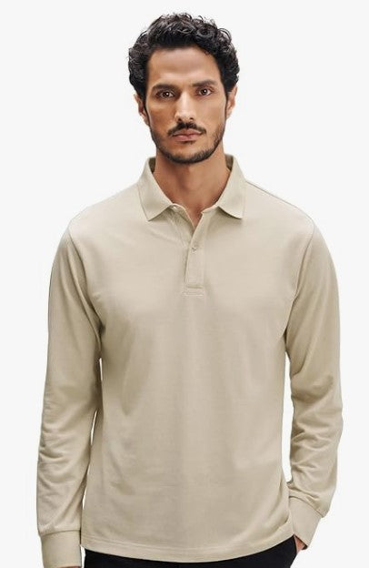 Men's Solid Cotton Polo T-Shirt