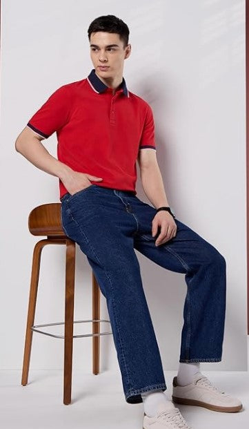 Symbol Premium Men's Cotton Solid Polo T-Shirt
