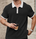 KAJARU Men's Waffle Knit Polo T-Shirt