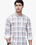 Majestic Man Comfort Slim Fit Pure Cotton Checked Casual Shirt