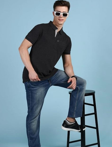 Lux Cozi Men's Soild Casual Regular Fit T-Shirt