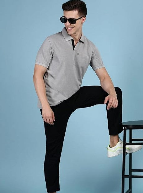 Lux Cozi Men's Soild Casual Regular Fit T-Shirt