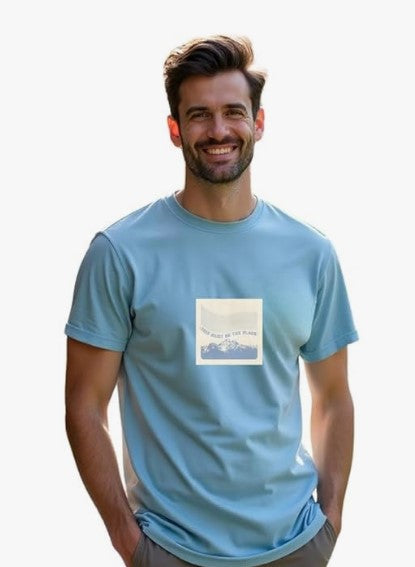 NOBERO Men's Cotton Regular Fit Letter Print T-Shirt