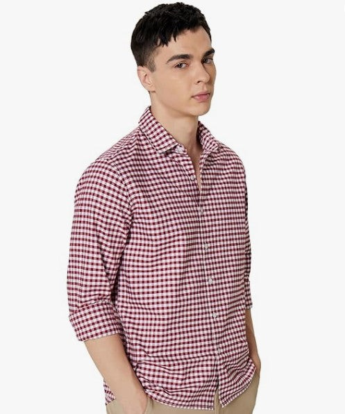 Symbol Premium Men's Checkered Casual Shirt