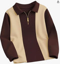 T-Shirt for Men Zip Neck Cotton Blend Mens Tshirts
