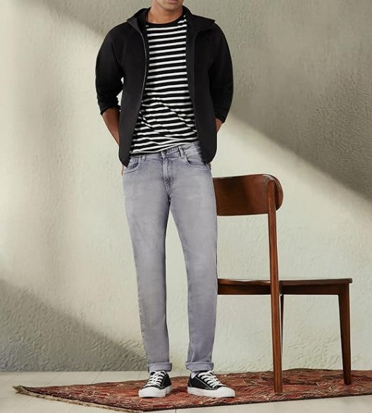 Peter England Men's Slim Tapered Jeans