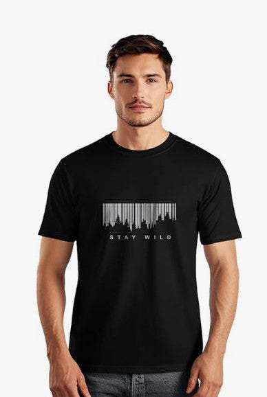 NOBERO Men's Cotton Regular Fit Typography T-Shirt