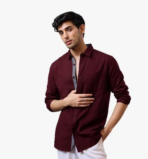 Pinkmint Men's Solid Shirt