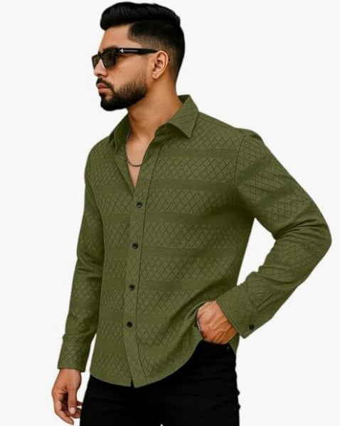 Men's Solid Linen Cotton Shirt