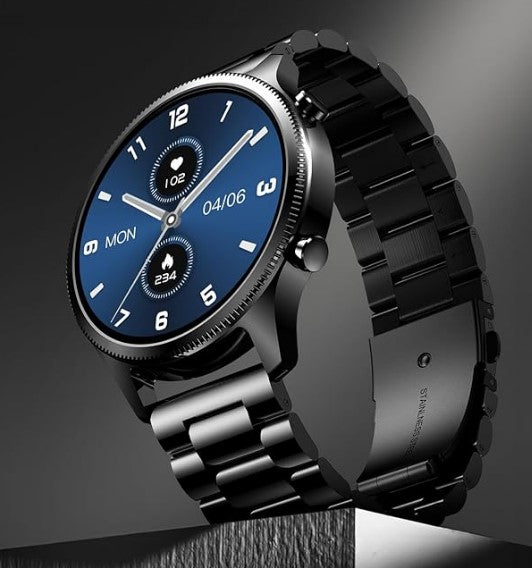 Noise Halo Plus 1.46" Super AMOLED Display Elite Smart Watch, Bluetooth Calling, Stainless Steel Build, Always on Display, Upto 7 Days Battery